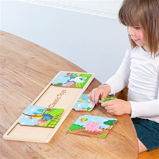 Vormenpuzzel - 4-in-1 - boerderijdieren